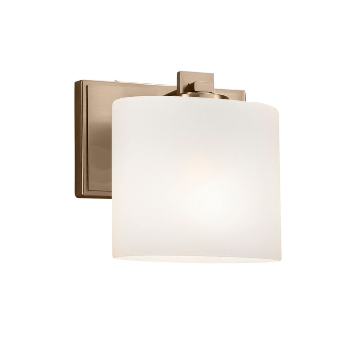 Justice Designs - FSN-8447-30-OPAL-BRSS - One Light Wall Sconce - Fusion - Brushed Brass