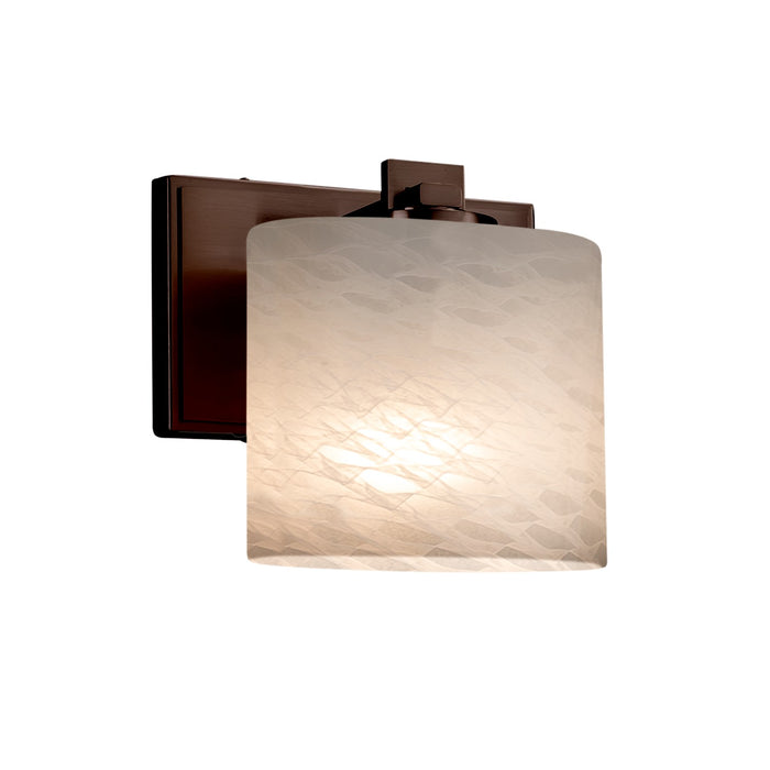 Justice Designs - FSN-8447-30-WEVE-DBRZ - One Light Wall Sconce - Fusion - Dark Bronze