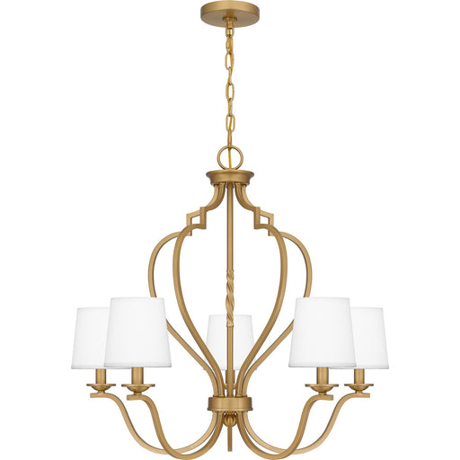 Quoizel - WIL5027BWS - Five Light Chandelier - Wilkins - Brushed Weathered Brass