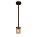 Justice Designs - FSN-8455-10-SEED-DBRZ-LED1-700 - LED Pendant - Fusion - Dark Bronze
