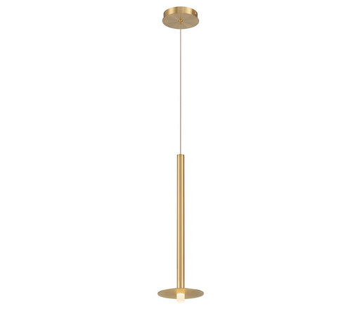 Piatto LED Pendant Plated Brushed Gold