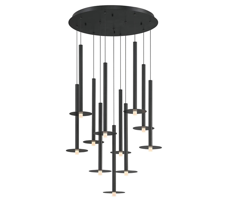 Lib & Co. - 12104-02 - LED Chandelier - Piatto - Matte Black