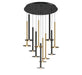 Lib & Co. - 12104-023 - LED Chandelier - Piatto - Matte Black and Plated Brushed Gold
