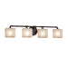 Justice Designs - FSN-8464-55-WEVE-DBRZ - Four Light Bath Bar - Fusion - Dark Bronze