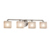 Justice Designs - FSN-8464-55-WEVE-NCKL - Four Light Bath Bar - Fusion - Brushed Nickel