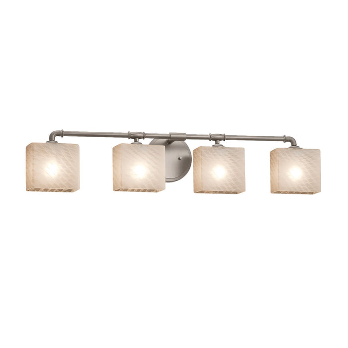 Justice Designs - FSN-8464-55-WEVE-NCKL-LED4-2800 - LED Bath Bar - Fusion - Brushed Nickel