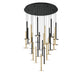 Lib & Co. - 12105-023 - LED Chandelier - Piatto - Matte Black and Brushed Gold