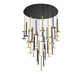 Lib & Co. - 12106-023 - LED Chandelier - Piatto - Matte Black & Plated Brushed Gold