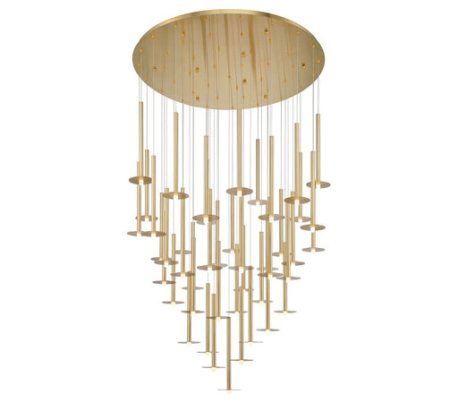 Piatto LED Chandelier Plated Brushed gold