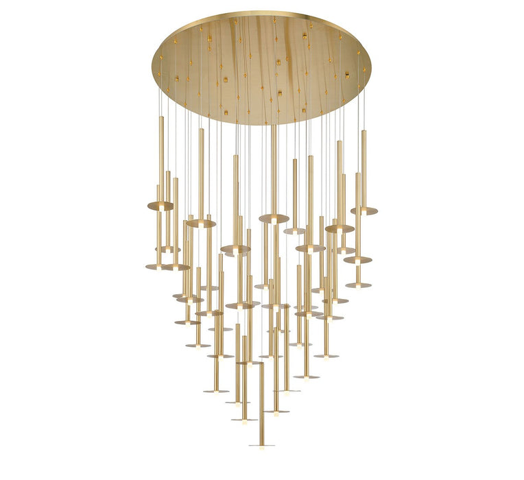 Lib & Co. - 12106-07 - LED Chandelier - Piatto - Plated Brushed gold