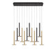 Lib & Co. - 12107-023 - LED Chandelier - Piatto - Matte Black and Brushed Gold