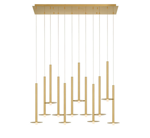 Piatto LED Chandelier Brushed Gold