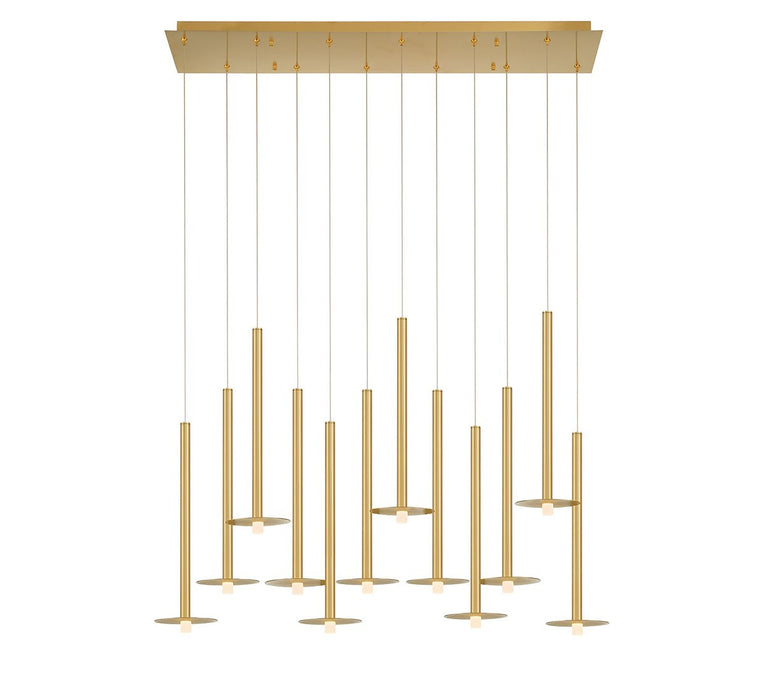 Lib & Co. - 12107-07 - LED Chandelier - Piatto - Brushed Gold