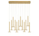 Lib & Co. - 12107-07 - LED Chandelier - Piatto - Brushed Gold
