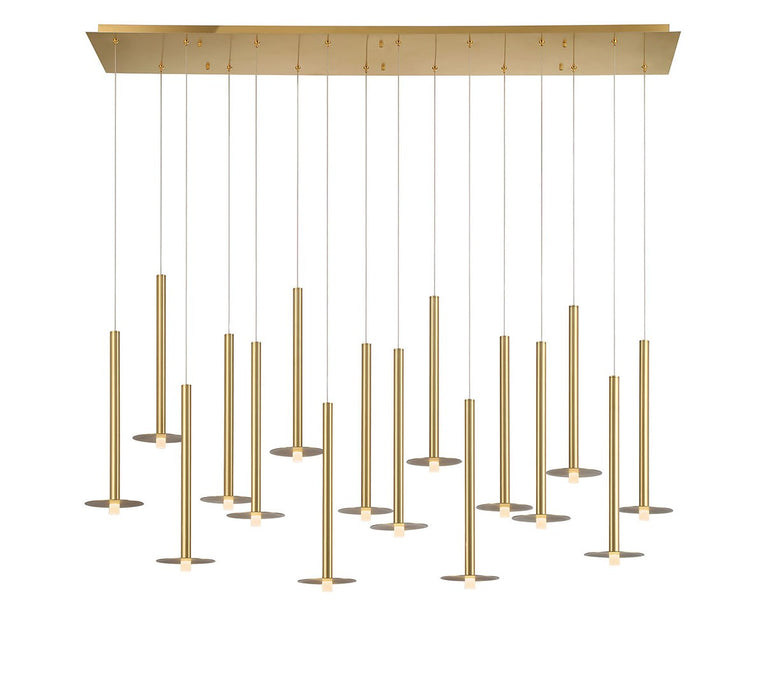 Lib & Co. - 12108-07 - LED Chandelier - Piatto - Plated Brushed Gold