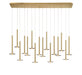 Lib & Co. - 12108-07 - LED Chandelier - Piatto - Plated Brushed Gold