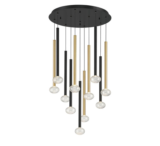 Lib & Co. - 12110-023 - LED Chandelier - Soffio - Matte Black and Brushed Gold