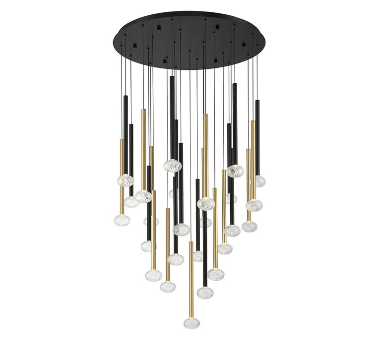 Lib & Co. - 12111-023 - LED Chandelier - Soffio - Matte Black and Brushed Gold