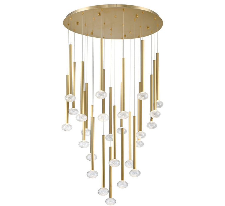 Lib & Co. - 12111-07 - LED Chandelier - Soffio - Plated Brushed Gold