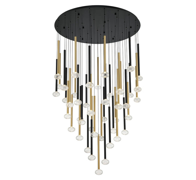 Lib & Co. - 12112-023 - LED Chandelier - Soffio - Matte Black and Brushed Gold