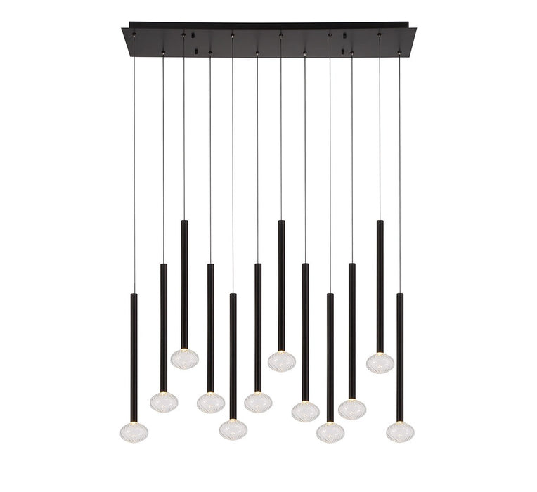 Lib & Co. - 12113-02 - LED Chandelier - Soffio - Matte Black