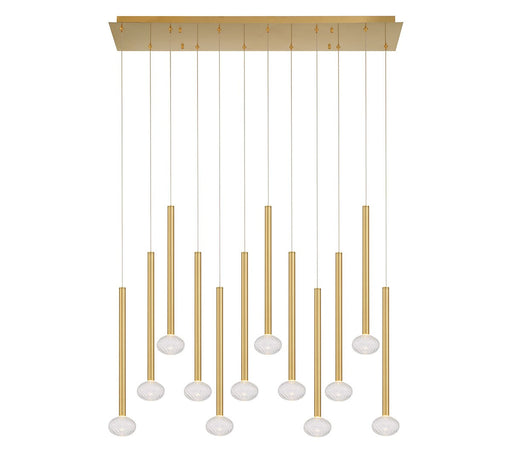 Lib & Co. - 12113-07 - LED Chandelier - Soffio - Plated Brushed Gold