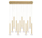 Lib & Co. - 12113-07 - LED Chandelier - Soffio - Plated Brushed Gold