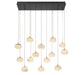Lib & Co. - 12126-02 - LED Chandelier - Calcolo - Matte black