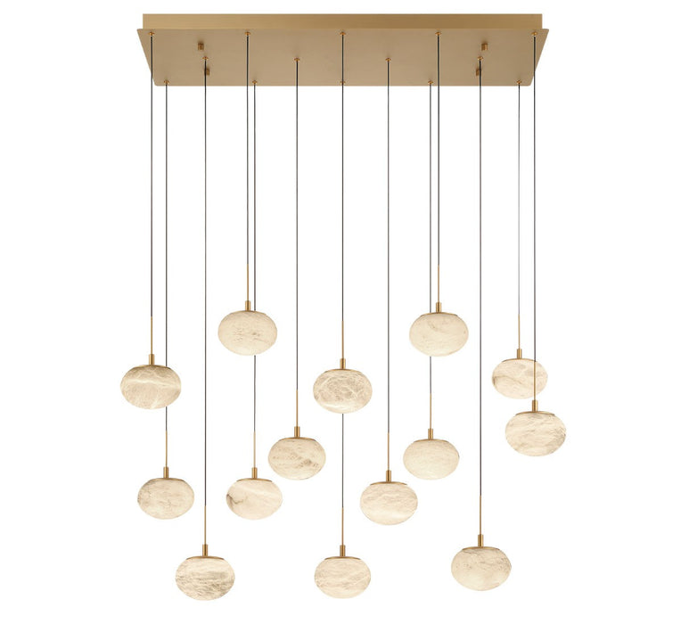 Lib & Co. - 12126-030 - LED Chandelier - Calcolo - Painted Antique Brass