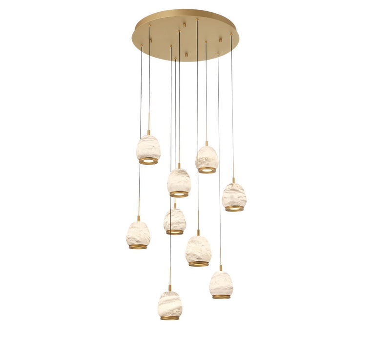 Lib & Co. - 12137-030 - LED Chandelier - Lucidata - Painted Antique Brass