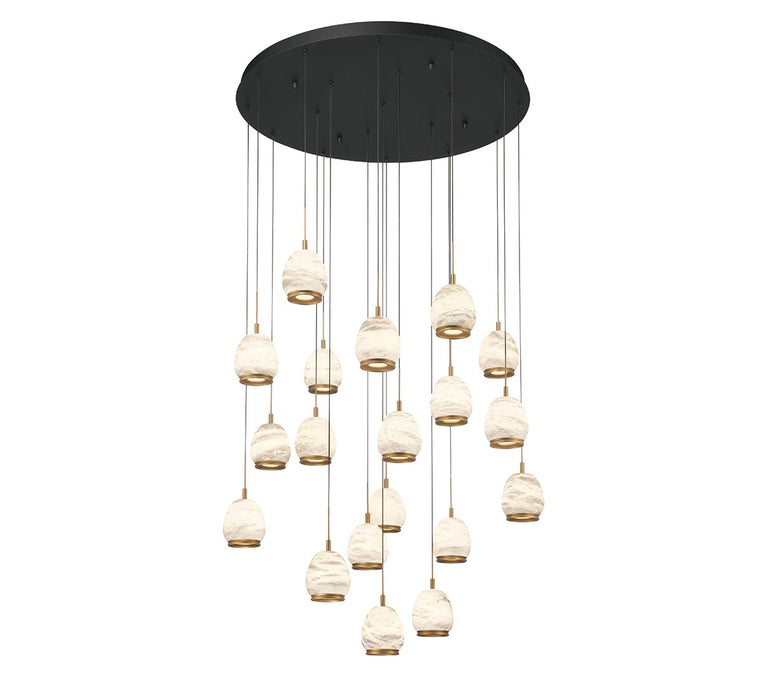 Lib & Co. - 12138-02 - LED Chandelier - Lucidata - Matte Black