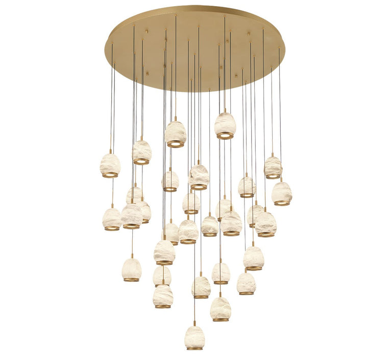 Lib & Co. - 12139-030 - LED Chandelier - Lucidata - Painted Antique Brass