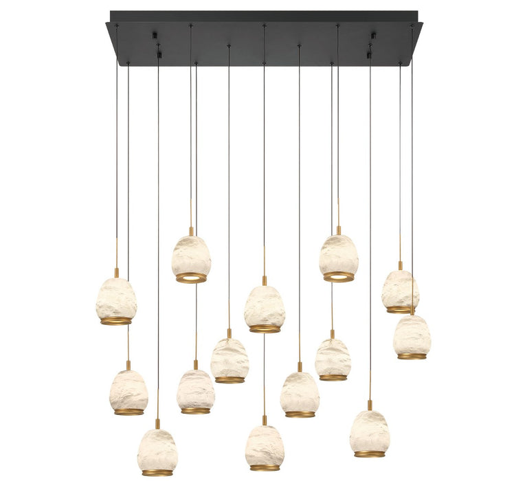 Lib & Co. - 12142-02 - LED Chandelier - Lucidata - Matte Black