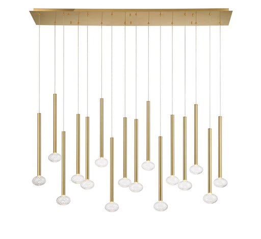 Soffio LED Chandelier Plated Brushed Gold