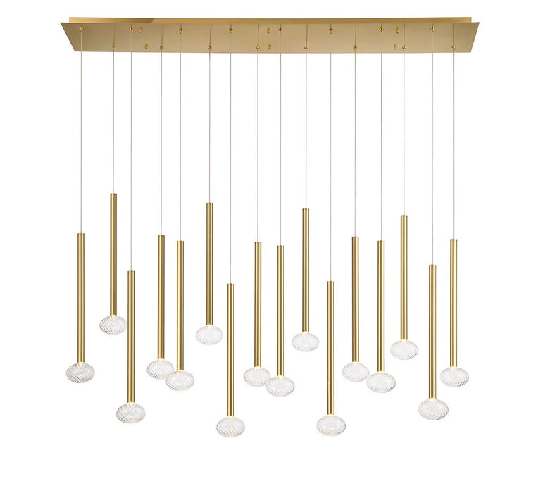 Lib & Co. - 12146-07 - LED Chandelier - Soffio - Plated Brushed Gold