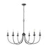 Millennium - 12406-MB - Six Light Chandelier - Huxley - Matte Black