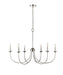 Millennium - 12406-PN - Six Light Chandelier - Huxley - Polished Nickel