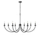 Millennium - 12408-MB - Eight Light Chandelier - Huxley - Matte Black