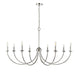 Millennium - 12408-PN - Eight Light Chandelier - Huxley - Polished Nickel