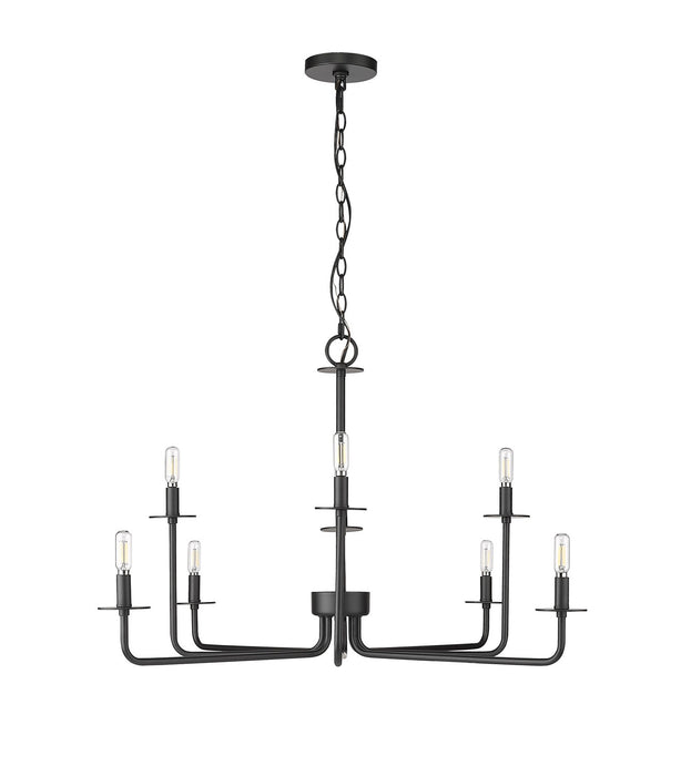 Millennium - 12508-MB - Eight Light Chandelier - Marceline - Matte Black