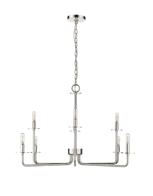 Millennium - 12508-PN - Eight Light Chandelier - Marceline - Polished Nickel