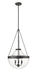 Millennium - 20103-MB - Three Light Pendant - Clarra - Matte Black