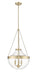 Millennium - 20103-MG - Three Light Pendant - Clarra - Modern Gold