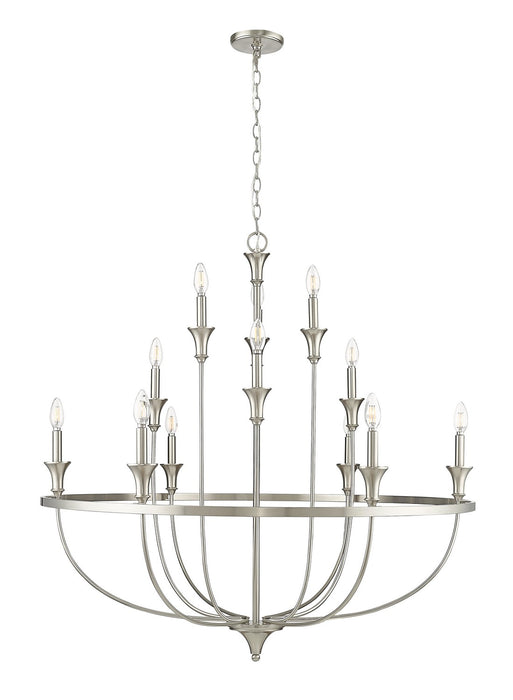 Millennium - 28012-BN - 12 Light Chandelier - Emery - Brushed Nickel