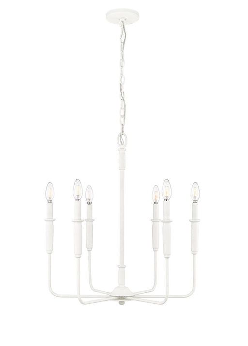 Millennium - 29306-TWH - Six Light Chandelier - Savanne - Textured White