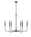 Millennium - 29406-MB - Six Light Chandelier - Savanne - Matte Black