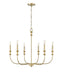 Millennium - 29506-VB - Six Light Chandelier - Savanne - Vintage Brass