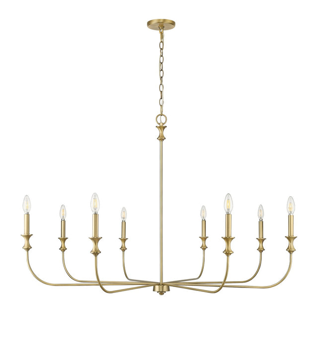 Millennium - 29608-VB - Eight Light Chandelier - Savanne - Vintage Brass