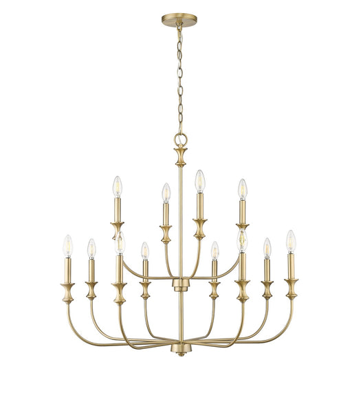 Millennium - 29612-VB - 12 Light Chandelier - Savanne - Vintage Brass