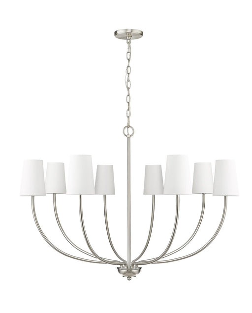 Millennium - 29908-BN - Eight Light Chandelier - Kandor - Brushed Nickel